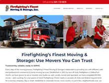 Tablet Screenshot of firefightermovers.com